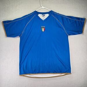 Italy Jersey Mens XL Home Football Shirt Soccer Sportira Italia Blue White